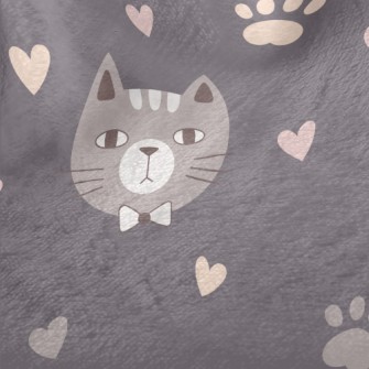 Cute Bow Tie Cat Minky
