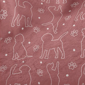 Silhouette Line Dog Minky