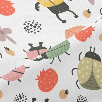 Colorful Cute Insects Piqué