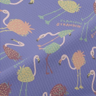 Strawberry Shaped Flamingo Piqué