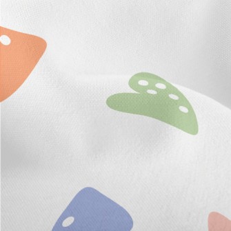 Colorful White Dot Love Heart Lightweight Performance Linen