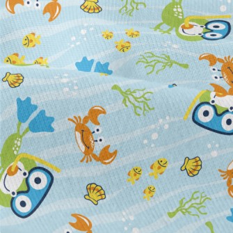 Diving Frog And Crab Fish Modern Jersey