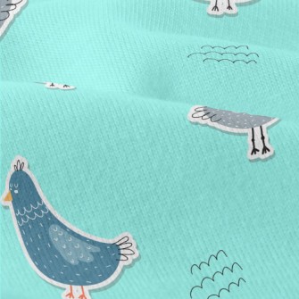 Hand Drawn Children&#39;s Bird Modern Jersey