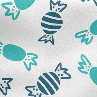 Blue Sweet Candy Jersey Backed Fleece