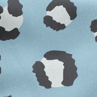 Hand Drawn Black And White Leo Jersey Backed Fleece