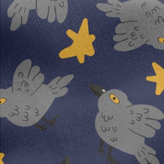Cute And Mysterious Crow Jersey Backed Fleece