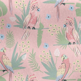 Gentle Colored Macaw Jersey Backed Fleece