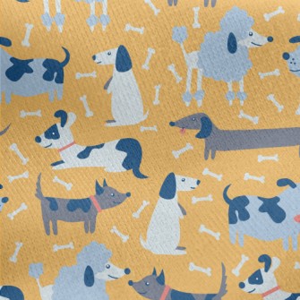 Naughty And Cute Dog Jersey Backed Fleece