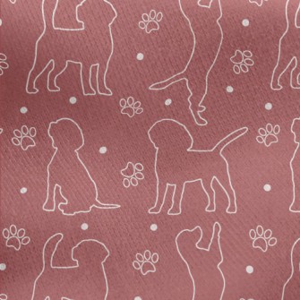 Silhouette Line Dog Jersey Backed Fleece