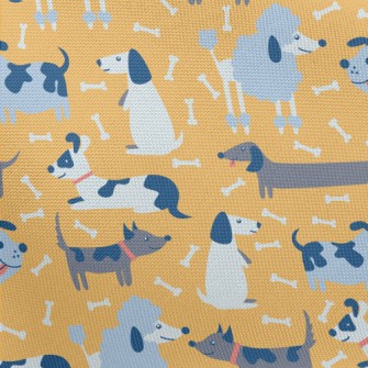 Naughty And Cute Dog Pongee