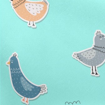 Hand Drawn Children&#39;s Bird Pongee