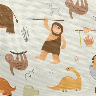 Mammoths, Dinosaurs And Primit Pongee