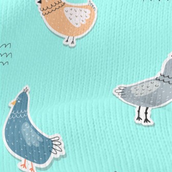 Hand Drawn Children&#39;s Bird Stretch Jersey