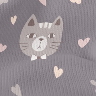 Cute Bow Tie Cat Stretch Jersey