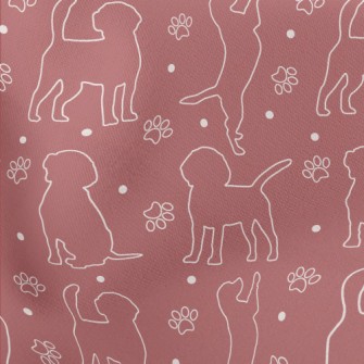 Silhouette Line Dog Lightweight Cotton Poplin