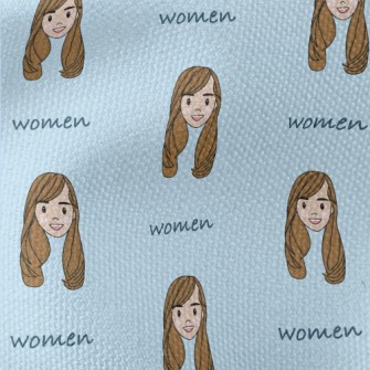 Happy Long-haired Girl Waterproof Canvas