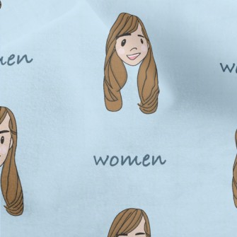 Happy Long-haired Girl Micro Fleece