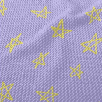 Hand Drawn Simple Stars Birdseye Piqué