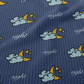 Beautiful Moon Clouds Birdseye Piqué