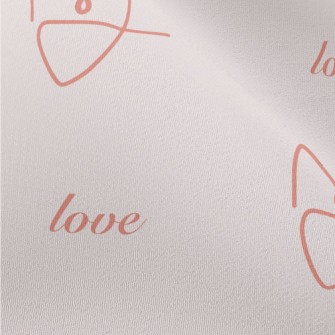 Simple Lines Love Heart Chiffon