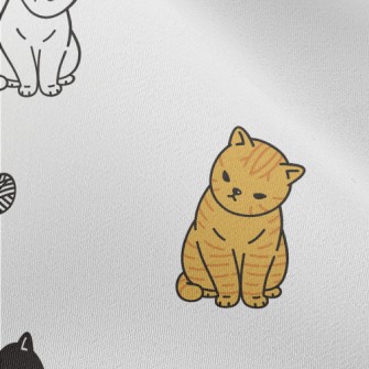 Cute Cat With Tilted Head Chiffon
