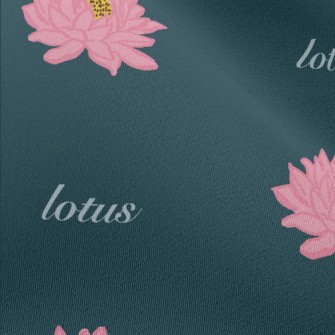 Hand Drawn Beautiful Lotus Chiffon