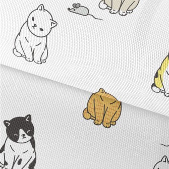 Cute Cat With Tilted Head Waterproof Oxford