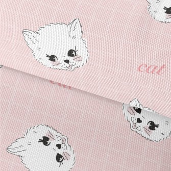 White And Soft Cat Waterproof Oxford