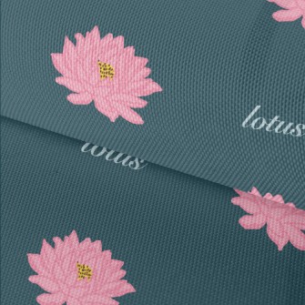 Hand Drawn Beautiful Lotus Waterproof Oxford