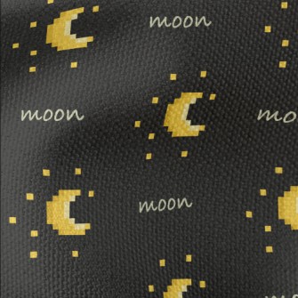 Pixel Style Moon And Stars Waterproof Canvas