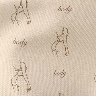 Simple Lines Sexy Woman Waterproof Canvas