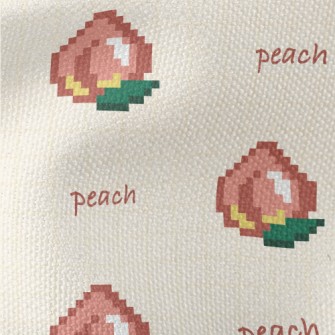 Pixel Style Peach Waterproof Canvas