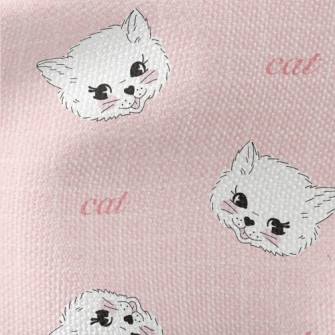 White And Soft Cat Waterproof Canvas