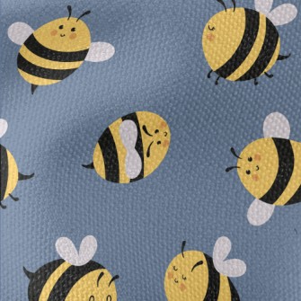 Round Cute Bee Waterproof Canvas