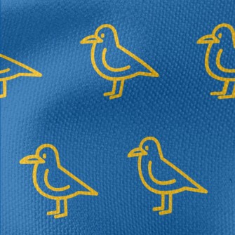 Simple Yellow Line Bird Waterproof Canvas