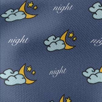 Beautiful Moon Clouds Waterproof Canvas