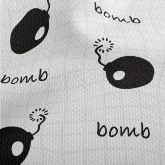 Black Terrorist Bomb Athletic Mesh Flat Back