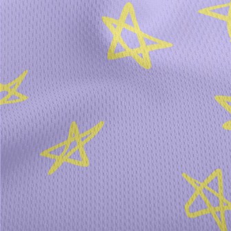 Hand Drawn Simple Stars Athletic Mesh Flat Back