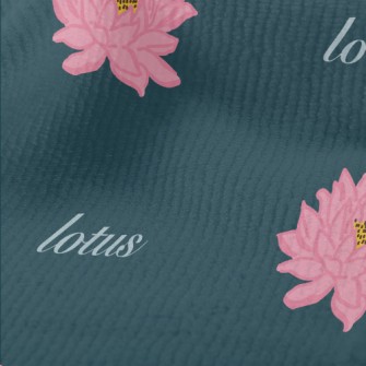 Hand Drawn Beautiful Lotus Terry