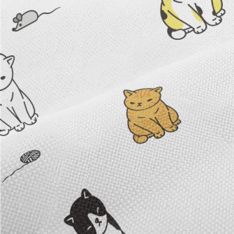 Cute Cat With Tilted Head Performance Linen