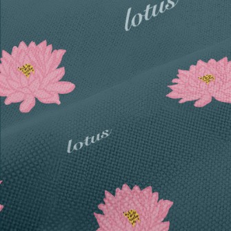 Hand Drawn Beautiful Lotus Performance Linen