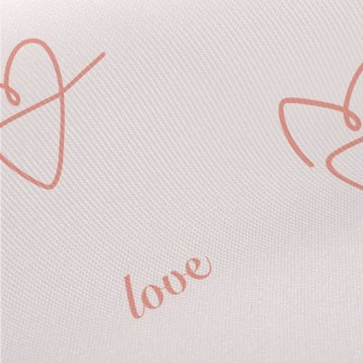 Simple Lines Love Heart Twill