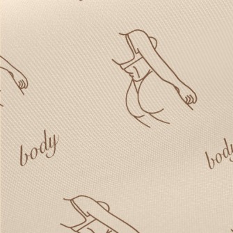 Simple Lines Sexy Woman Twill