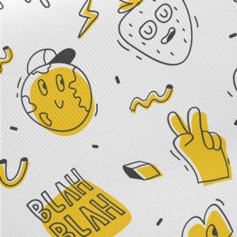 Doodle Cactus Earth Sun Patter Twill