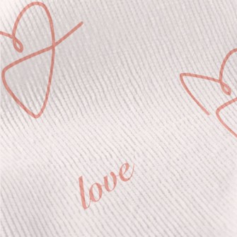 Simple Lines Love Heart Standard Corduroy