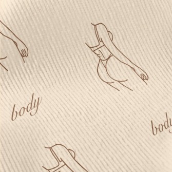 Simple Lines Sexy Woman Standard Corduroy