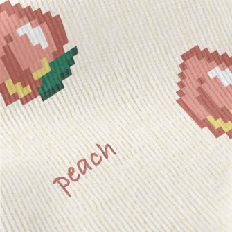 Pixel Style Peach Standard Corduroy