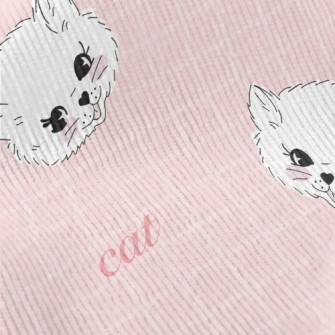 White And Soft Cat Standard Corduroy