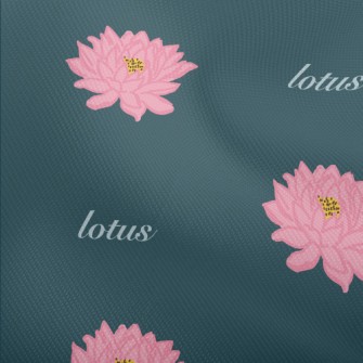 Hand Drawn Beautiful Lotus Dobby