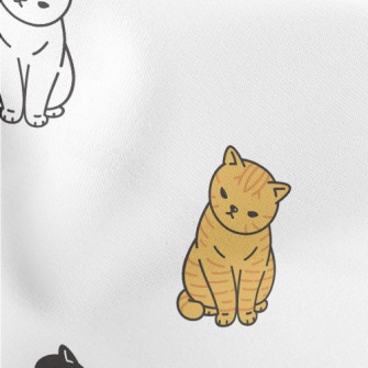 Cute Cat With Tilted Head Stretch Ponte